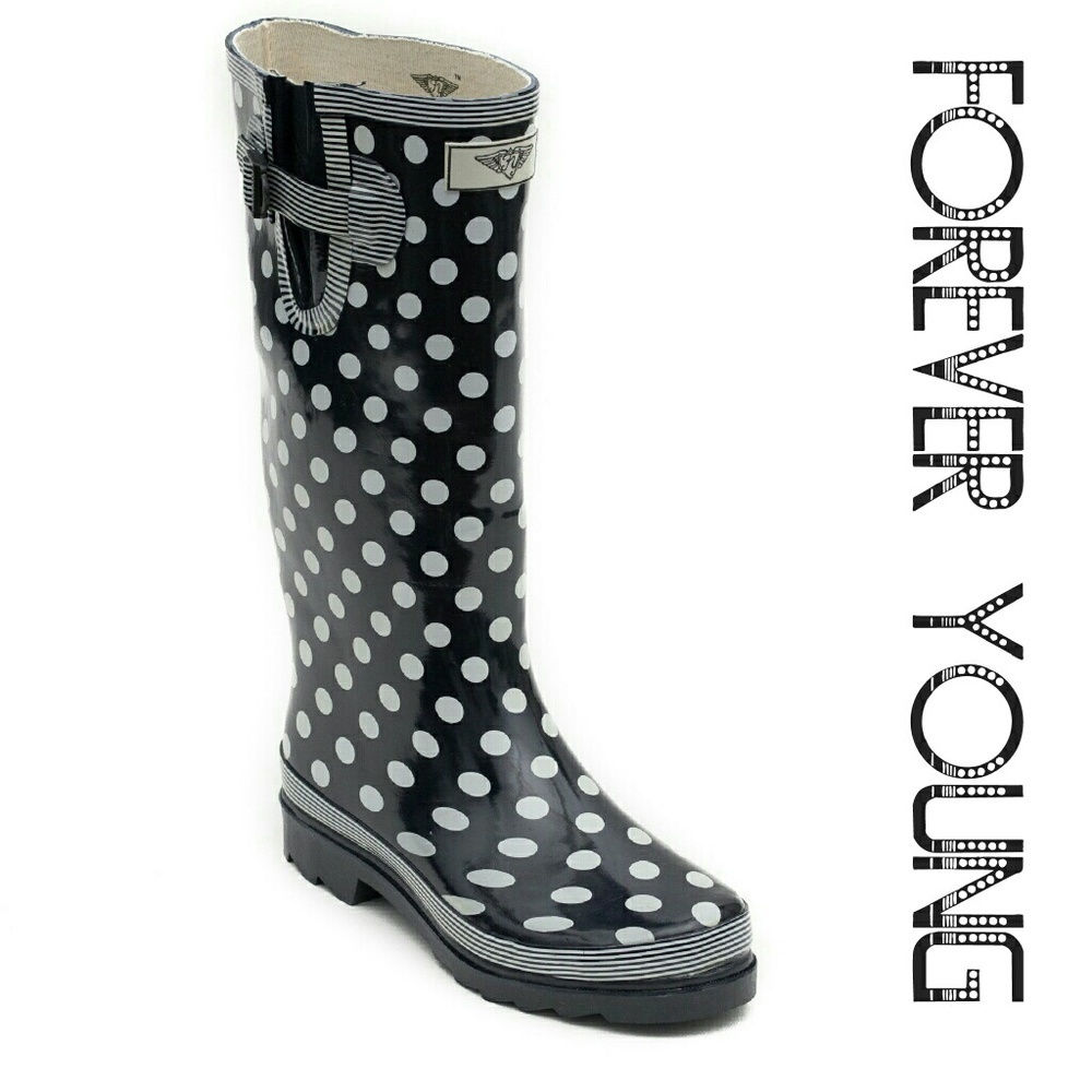 Women's Rainboots, Tall Rubber Rain Boots, RB-1511, Size 5